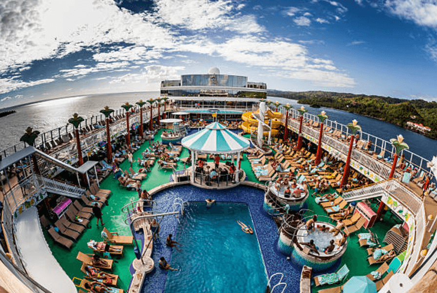 are cruises eco-friendly? pool deck